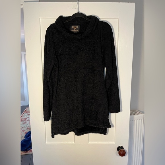 Wooly Bully Wear Colorado Very Soft Black Tunic Sweater Size Large - Picture 1 of 4